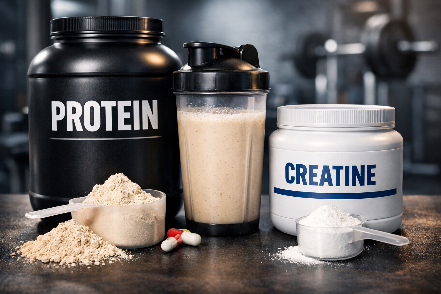 Креатин и протеин