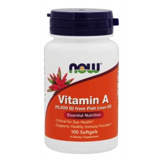 Vitamin A 25000 Now 100 Softgel - фото - 1