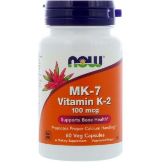 Vitamin K-2 MK -7 Now 100mcg 60 Caps - фото - 1