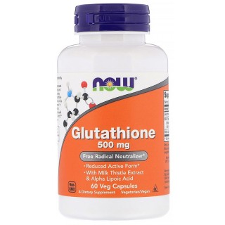 L-Glutathione 500 mg 60 caps Now - фото - 1