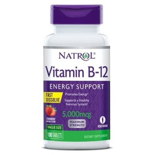 Vitamin B-12 Natrol 5000 mcg 100 Tabs - фото - 1