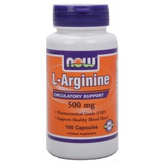 L-Arginine 500 mg 100 капс Now - фото - 1