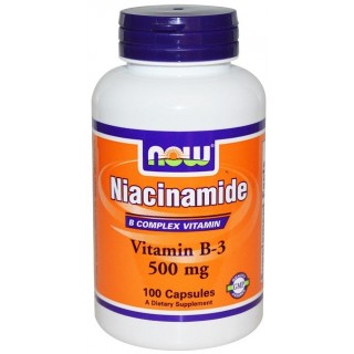 Niacinamide 500 mg 100 caps Now - фото - 1