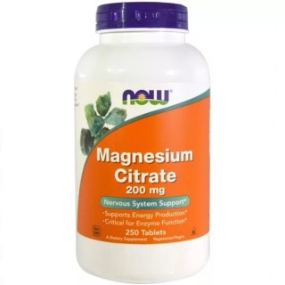 Magnesium Citrate 200mg 250 Tabs Now - фото - 1