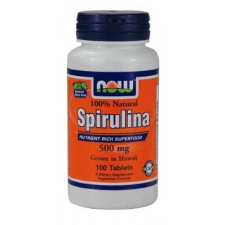 Spirulina 500mg 100tabs Now - фото - 1