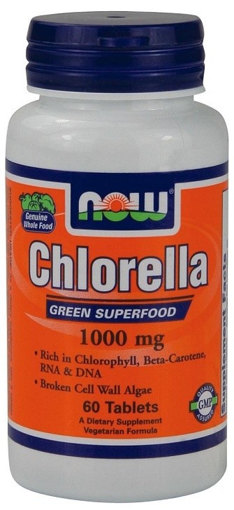 Chlorella 1000 mg 60 tab Now - фото - 1