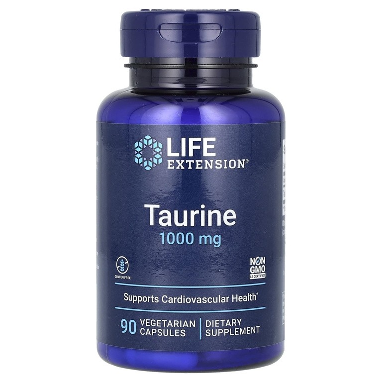 Taurine 1000 mg 90 Caps Life Extension таурин - фото - 1
