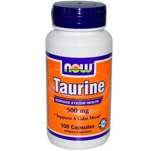 L-Taurine 500 mg 100 caps NOW - фото - 1